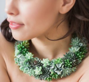 gioielli green collana con piante grasse della collezione PassionFlower Susan McLeary